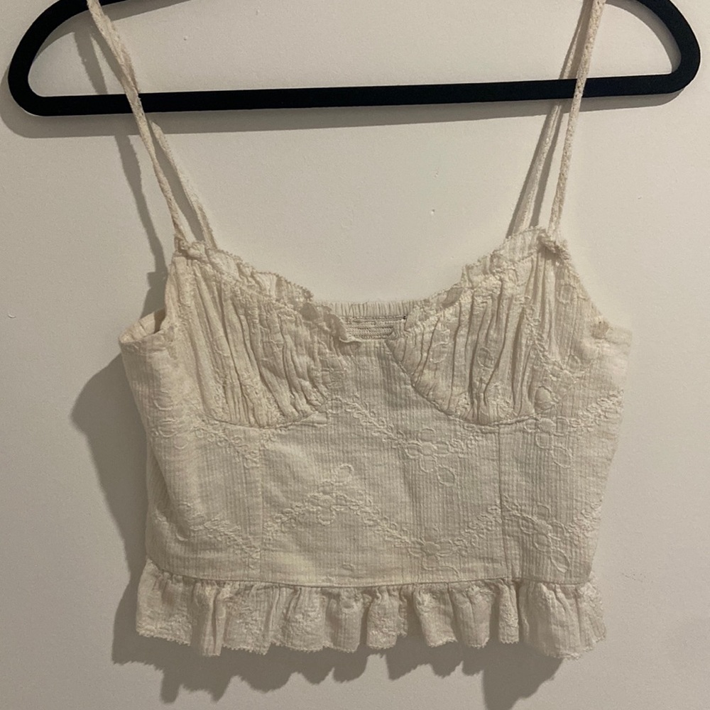 Zara crop top with peplum hem